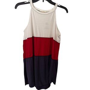 Above and Beyond Red White and Blue Tank Size L